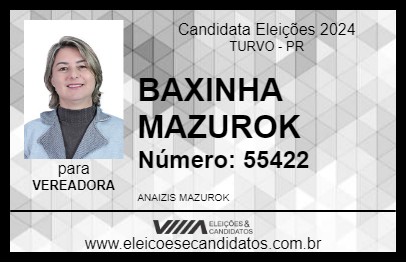 Candidato BAXINHA MAZUROK 2024 - TURVO - Eleições