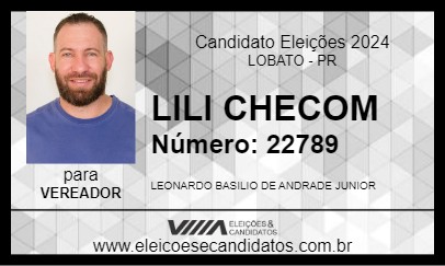 Candidato LILI CHECOM 2024 - LOBATO - Eleições