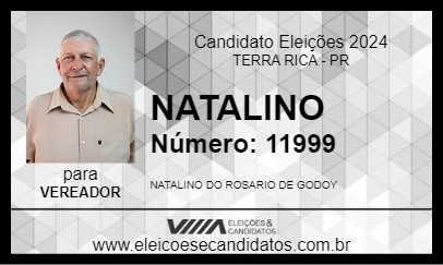 Candidato NATALINO 2024 - TERRA RICA - Eleições