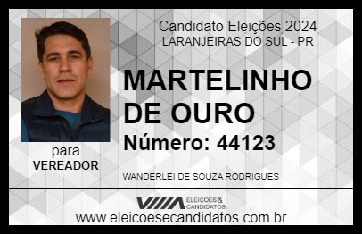 Candidato MARTELINHO DE OURO 2024 - LARANJEIRAS DO SUL - Eleições