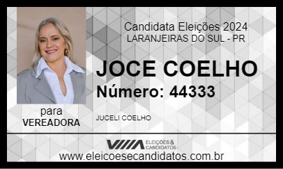 Candidato JOCE COELHO 2024 - LARANJEIRAS DO SUL - Eleições