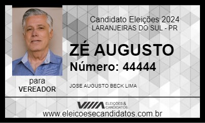 Candidato ZÉ AUGUSTO 2024 - LARANJEIRAS DO SUL - Eleições