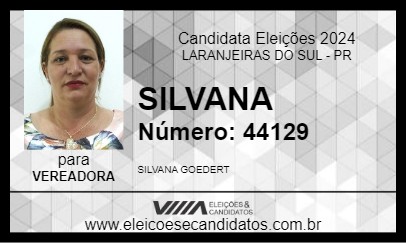 Candidato SILVANA 2024 - LARANJEIRAS DO SUL - Eleições