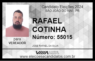 Candidato RAFAEL COTINHA 2024 - SÃO JOÃO DO IVAÍ - Eleições