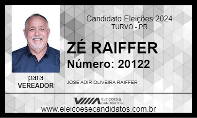 Candidato ZÉ RAIFFER 2024 - TURVO - Eleições