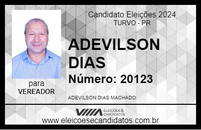 Candidato ADEVILSON DIAS 2024 - TURVO - Eleições