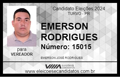 Candidato EMERSON RODRIGUES 2024 - TURVO - Eleições