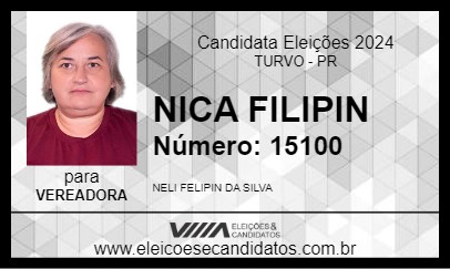 Candidato NICA FILIPIN 2024 - TURVO - Eleições