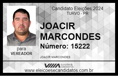 Candidato JOACIR MARCONDES 2024 - TURVO - Eleições