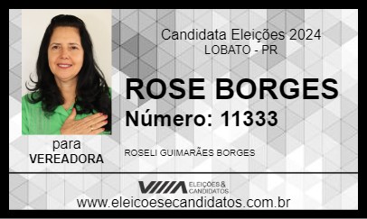 Candidato ROSE BORGES 2024 - LOBATO - Eleições