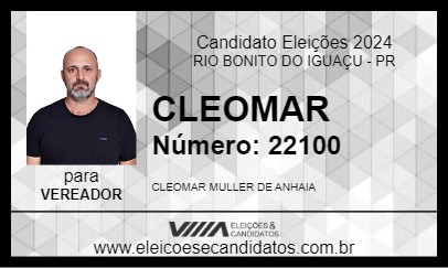 Candidato CLEOMAR 2024 - RIO BONITO DO IGUAÇU - Eleições