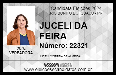 Candidato JUCELI DA FEIRA 2024 - RIO BONITO DO IGUAÇU - Eleições