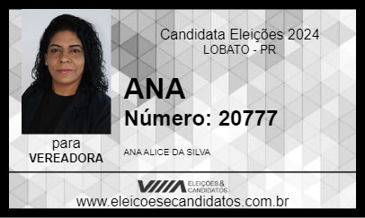 Candidato ANA 2024 - LOBATO - Eleições