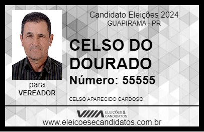 Candidato CELSO DO DOURADO 2024 - GUAPIRAMA - Eleições