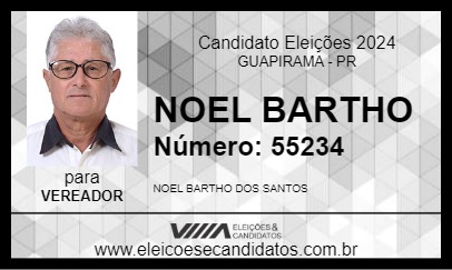 Candidato NOEL BARTHO 2024 - GUAPIRAMA - Eleições