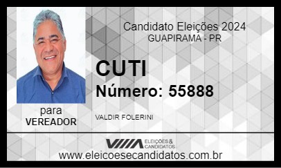 Candidato CUTI 2024 - GUAPIRAMA - Eleições