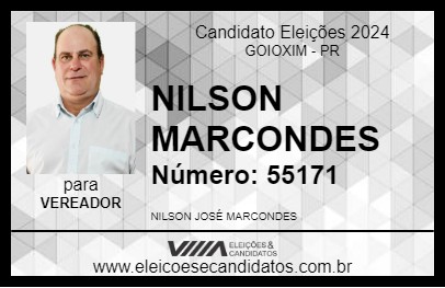 Candidato NILSON MARCONDES 2024 - GOIOXIM - Eleições