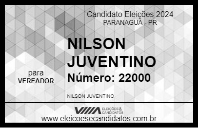 Candidato NILSON JUVENTINO 2024 - PARANAGUÁ - Eleições