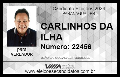 Candidato CARLINHOS DA ILHA 2024 - PARANAGUÁ - Eleições