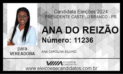 Candidato ANA DO REIZÃO 2024 - PRESIDENTE CASTELO BRANCO - Eleições