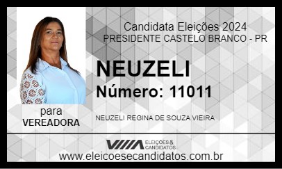 Candidato NEUZELI 2024 - PRESIDENTE CASTELO BRANCO - Eleições