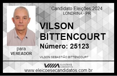 Candidato VILSON BITTENCOURT 2024 - LONDRINA - Eleições