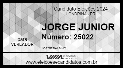 Candidato JORGE JÚNIOR 2024 - LONDRINA - Eleições