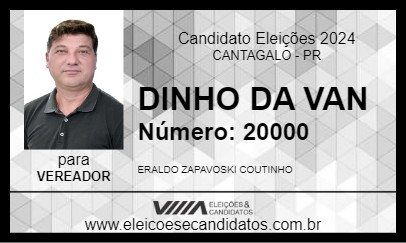 Candidato DINHO DA VAN 2024 - CANTAGALO - Eleições