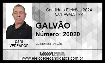 Candidato GALVÃO 2024 - CANTAGALO - Eleições