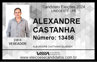 Candidato ALEXANDRE CASTANHA 2024 - LINDOESTE - Eleições