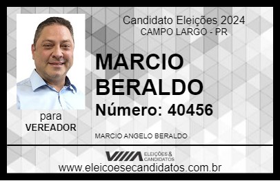 Candidato MARCIO BERALDO 2024 - CAMPO LARGO - Eleições