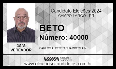 Candidato BETO 2024 - CAMPO LARGO - Eleições