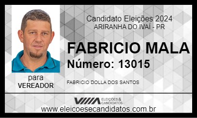 Candidato FABRICIO MALA 2024 - ARIRANHA DO IVAÍ - Eleições