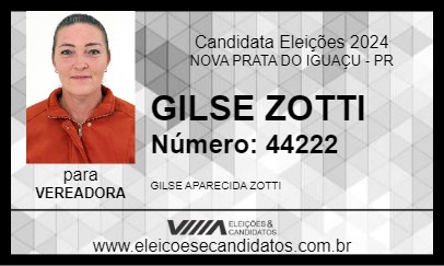 Candidato GILSE ZOTTI 2024 - NOVA PRATA DO IGUAÇU - Eleições