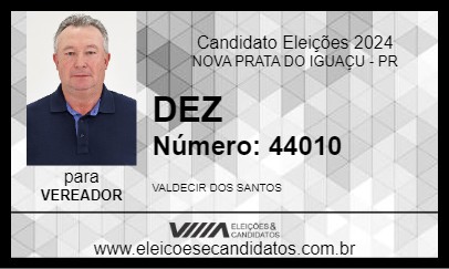 Candidato DEZ 2024 - NOVA PRATA DO IGUAÇU - Eleições