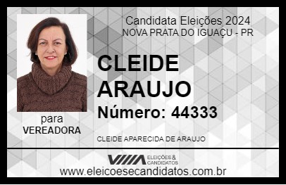 Candidato CLEIDE ARAUJO 2024 - NOVA PRATA DO IGUAÇU - Eleições