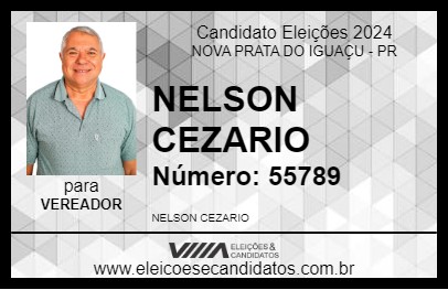 Candidato NELSON CEZARIO 2024 - NOVA PRATA DO IGUAÇU - Eleições