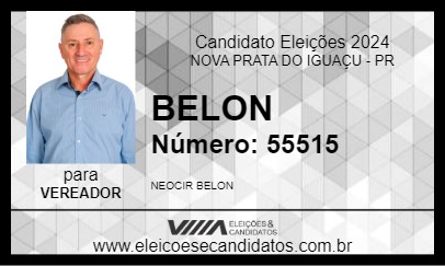 Candidato BELON 2024 - NOVA PRATA DO IGUAÇU - Eleições