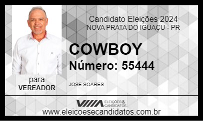 Candidato COWBOY 2024 - NOVA PRATA DO IGUAÇU - Eleições