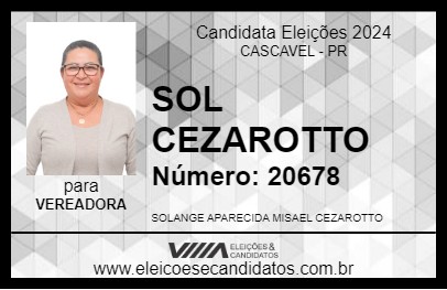 Candidato SOL CEZAROTTO 2024 - CASCAVEL - Eleições