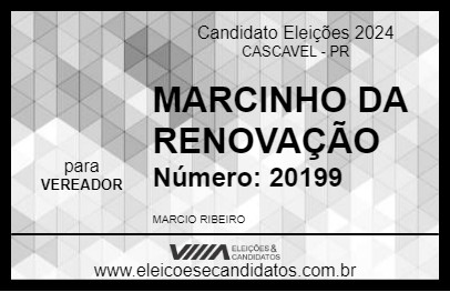 Candidato MARCINHO DA RENOVAÇÃO 2024 - CASCAVEL - Eleições