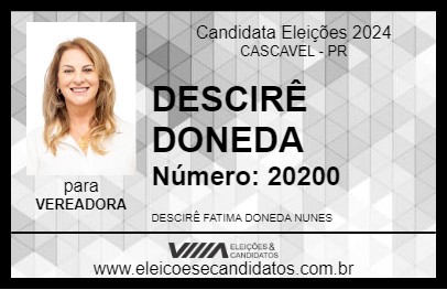 Candidato DESCIRÊ DONEDA 2024 - CASCAVEL - Eleições