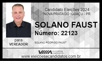 Candidato SOLANO FAUST 2024 - NOVA PRATA DO IGUAÇU - Eleições