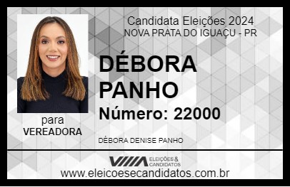 Candidato DÉBORA PANHO 2024 - NOVA PRATA DO IGUAÇU - Eleições