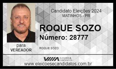 Candidato ROQUE SOZO 2024 - MATINHOS - Eleições