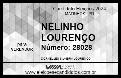 Candidato NELINHO LOURENÇO 2024 - MATINHOS - Eleições