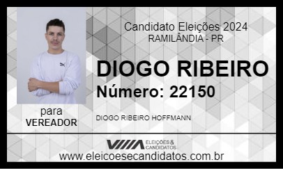 Candidato DIOGO RIBEIRO 2024 - RAMILÂNDIA - Eleições