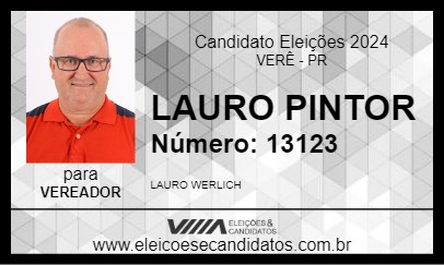 Candidato LAURO PINTOR 2024 - VERÊ - Eleições