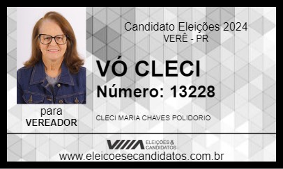 Candidato VÓ CLECI 2024 - VERÊ - Eleições