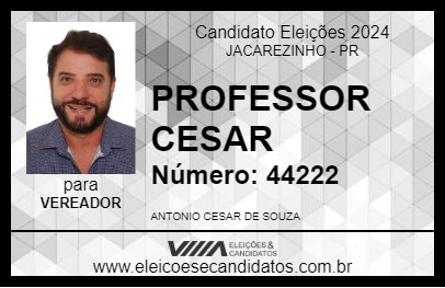 Candidato PROFESSOR CESAR 2024 - JACAREZINHO - Eleições